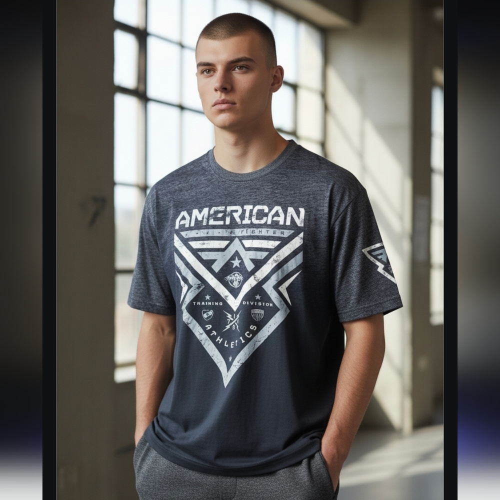 American Fighter Men's Gray Graphic T-Shirt